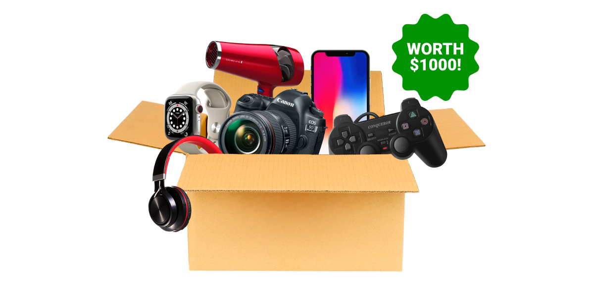 A mystery box filled with electronics